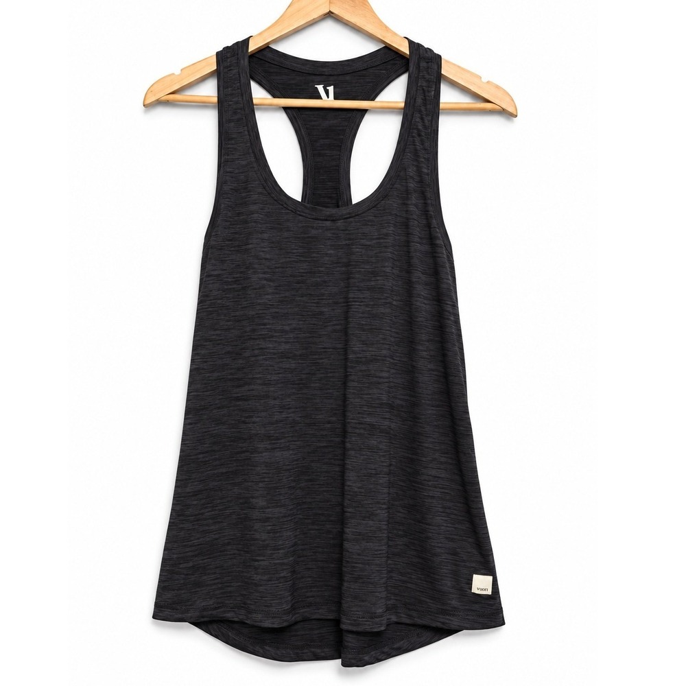 Vuori Dark Charcoal Gray Racerback Tank Top Athletic Yoga Activewear